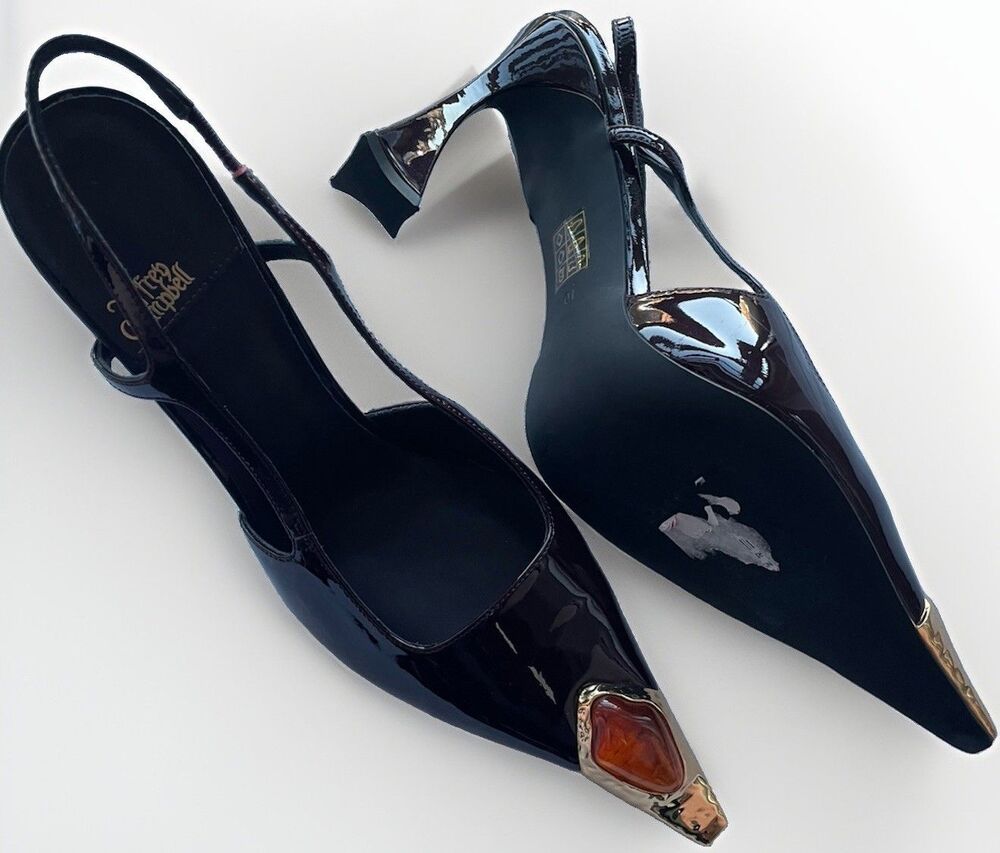 New Jeffrey Campbell Sorcerer Pointed Toe Slingback Pump Women's Size 10 - Picture 5 of 8